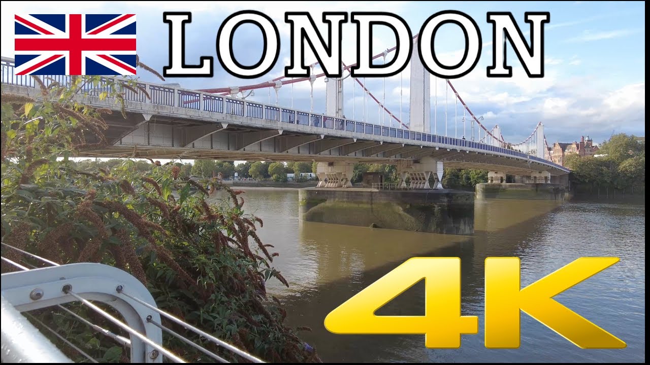 London River Walk | Battersea Power Station, Battersea Park, Chelsea Bridge, River Thames | 4K