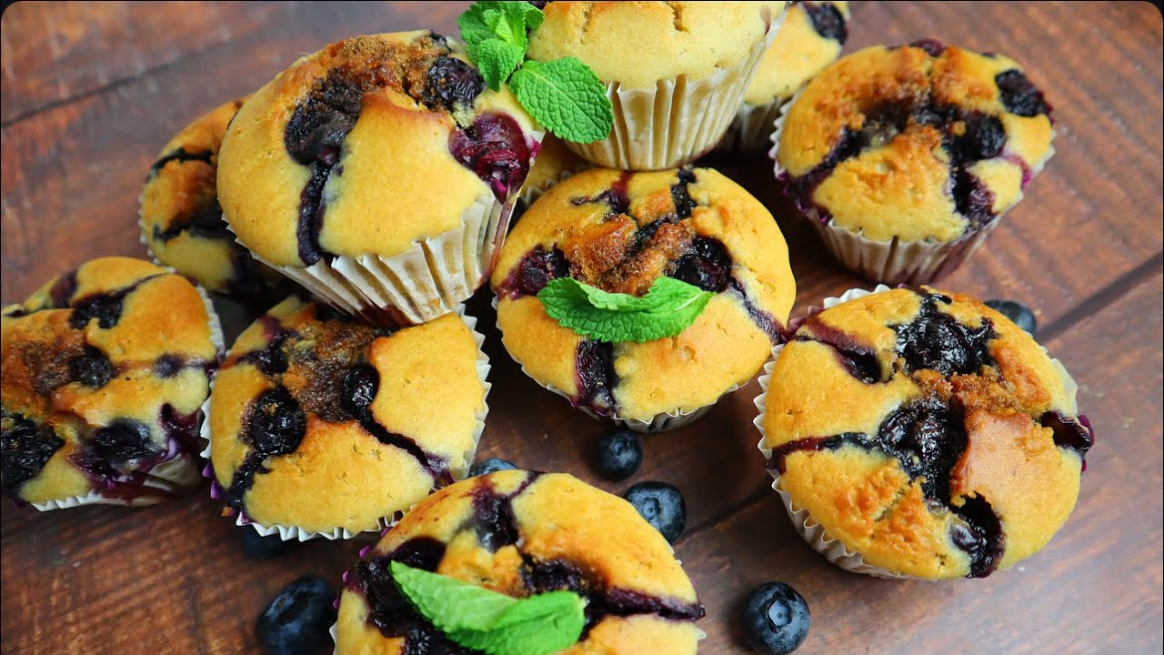 How To Make Moist & Fluffy Blueberry Muffins | Watch This Video |  Muffins Recipe