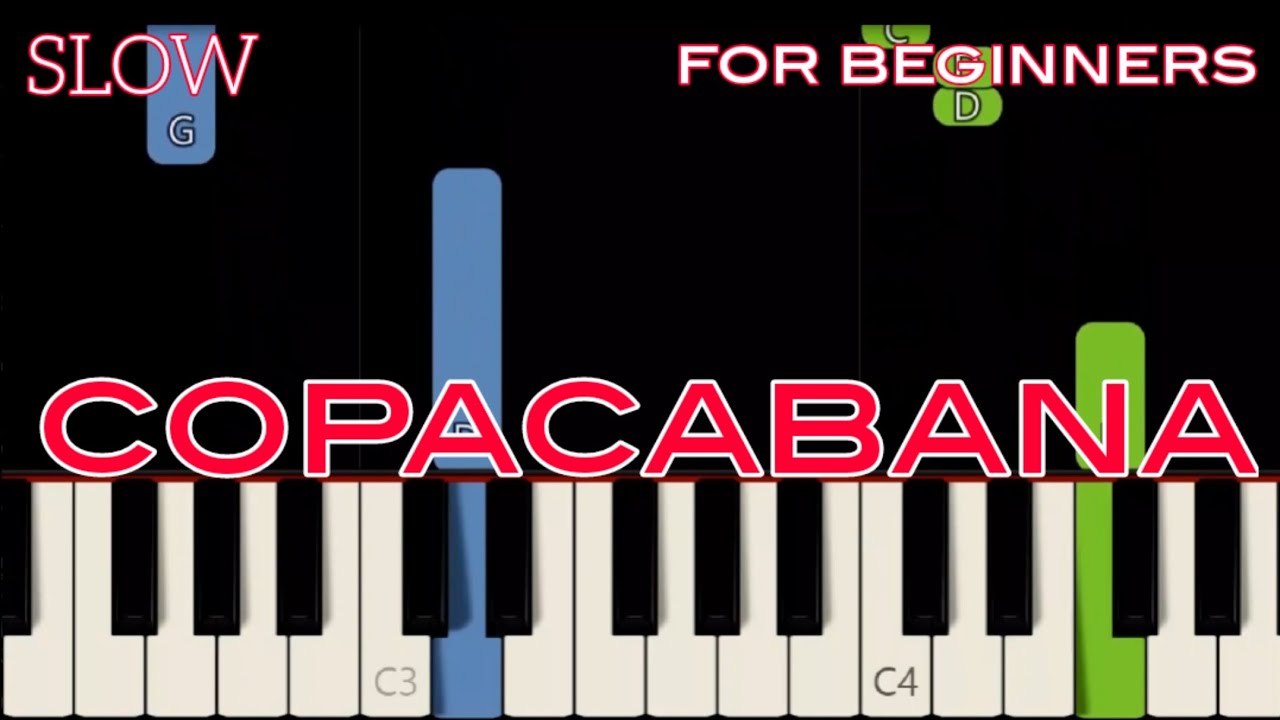 COPACABANA [ HD ] - BARRY MANILOW | EASY PIANO