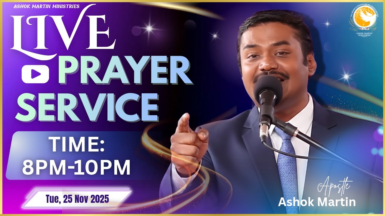 🔴 Live Prayer with Apostle Ashok Martin || @8PM