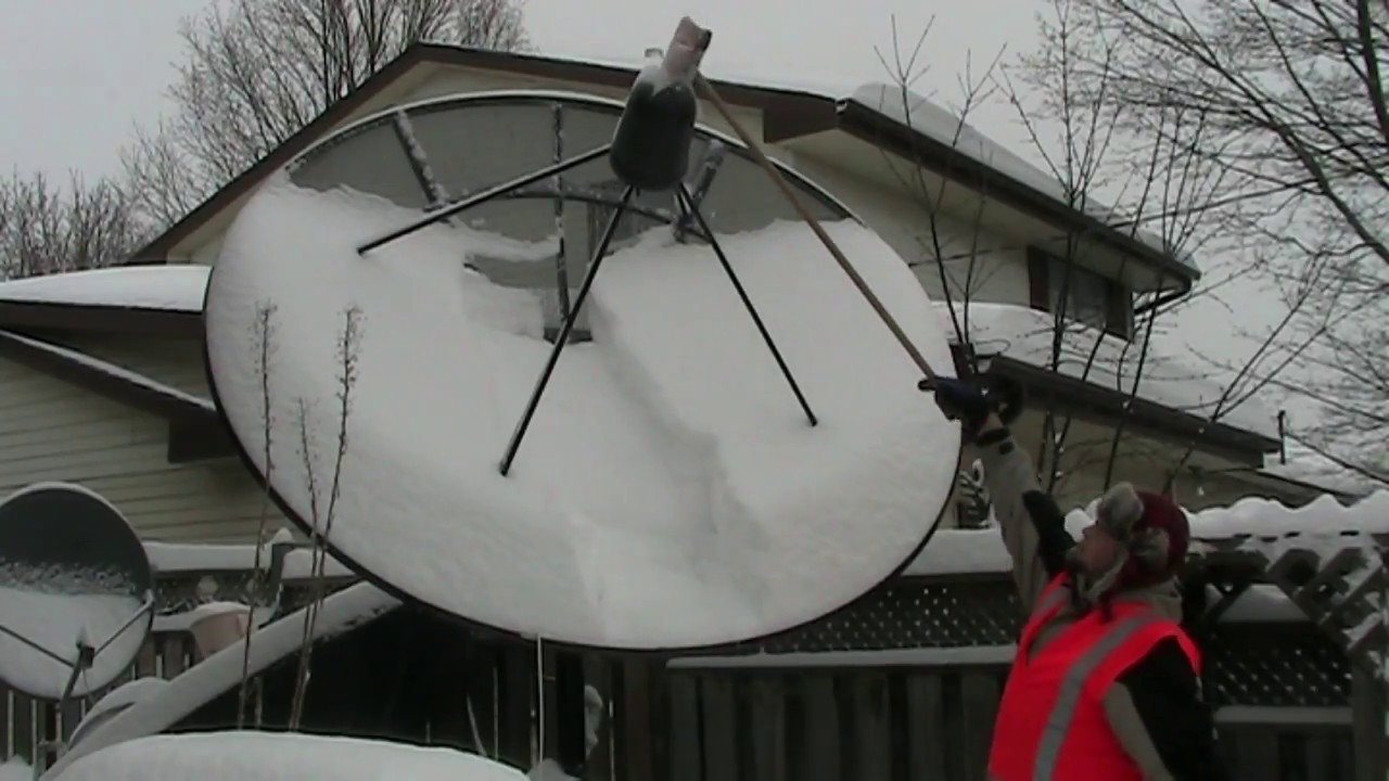 When you lose your tv signal when it snows! How to fix your satellite dish!