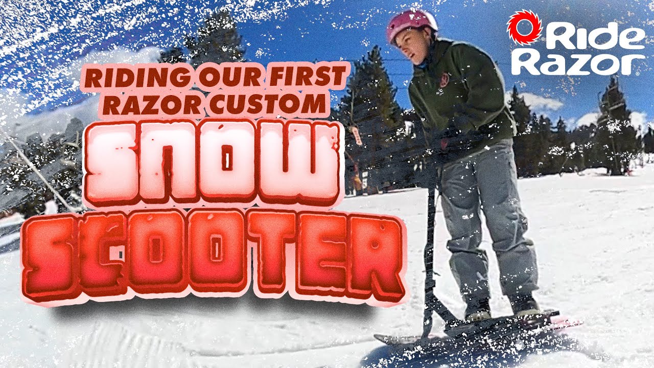 Riding The First Razor Snow Scooter | RideRazor