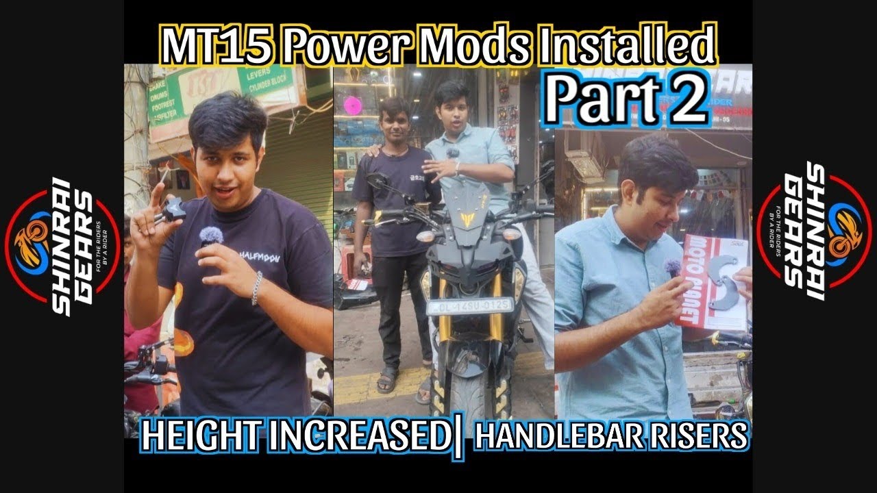 Yamaha MT-15 Touring Setup | Handlebar Risers + Uppering Kit Explained | Shinrai Gears, Karol Bagh