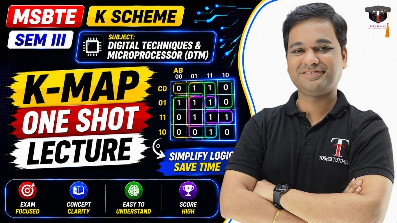 K-Map One Shot Lecture | Digital Technique | Diploma | Degree | Toshib Tutorial's