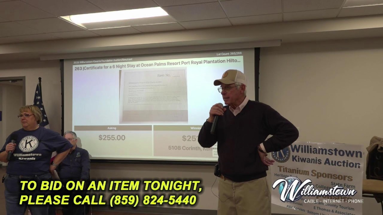 Williamstown Kiwanis Auction 2/7/2026 Starting @12
