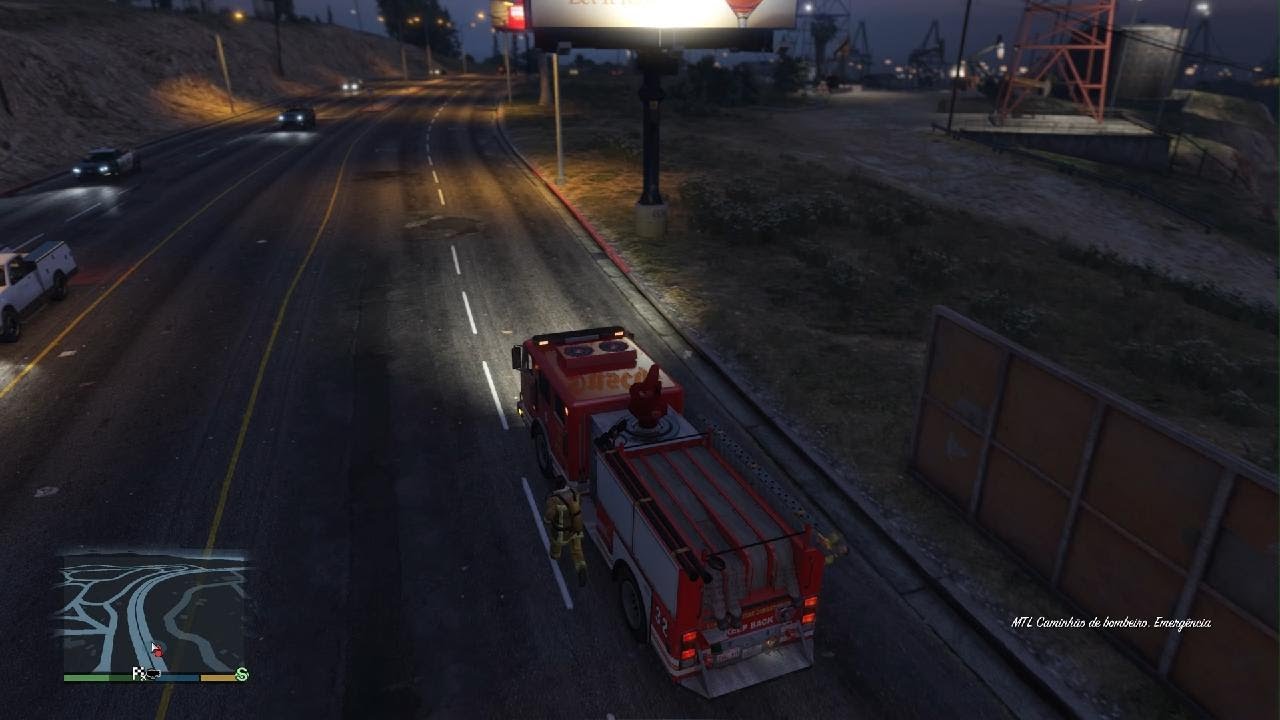 Caminhão de bombeiro GTA v ps5