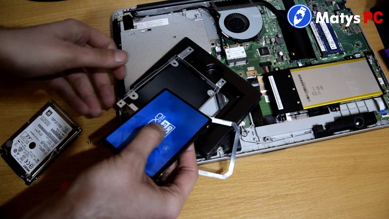 Matys PC - Wymiana uszkodzonego dysku w ASUS TP550L na SSD