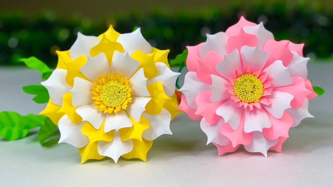 Amazing Paper Flower Making | Paper Flowers | Home Decor | Flower Making | Paper Craft | Crafts DIY