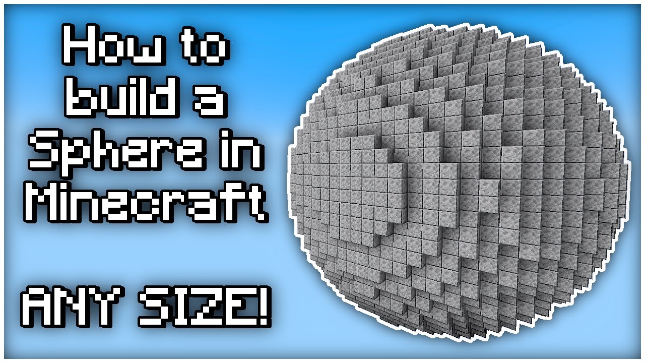 🌐How to Build a PERFECT Sphere of ANY SIZE in Minecraft!