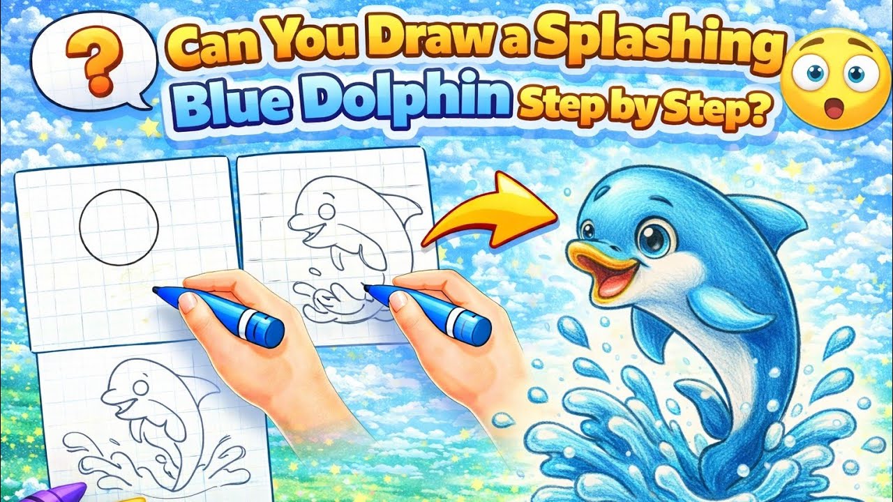 How Do You Draw a Cute Blue Dolphin Step by Step?
