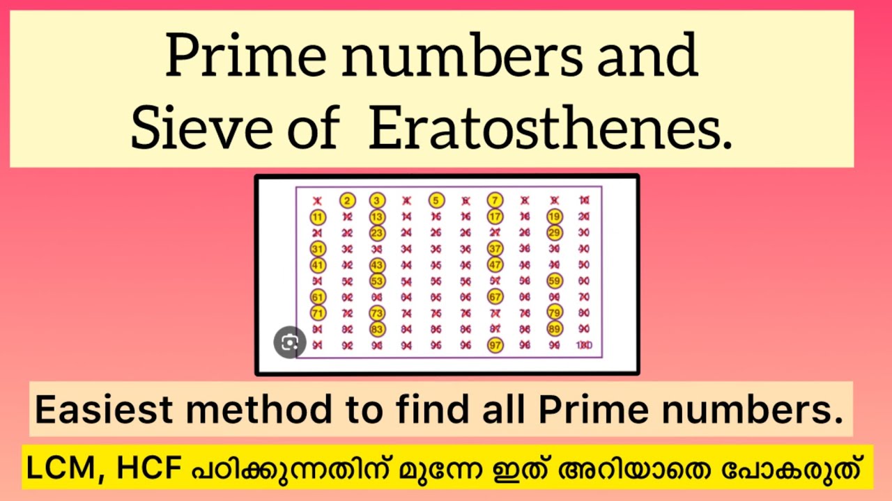 What are prime numbers. How to find all prime numbers using Sieve of Eratosthenes. #mathstricks