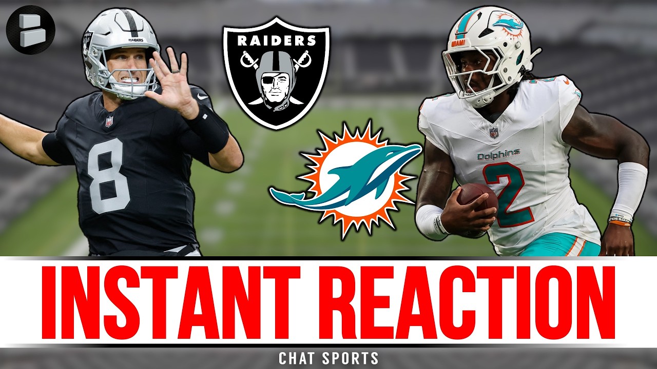 JUST WON BABY! Dolphins vs. Raiders INSTANT REACTION & Highlights! Kirk Cousins & Ashton Jeanty