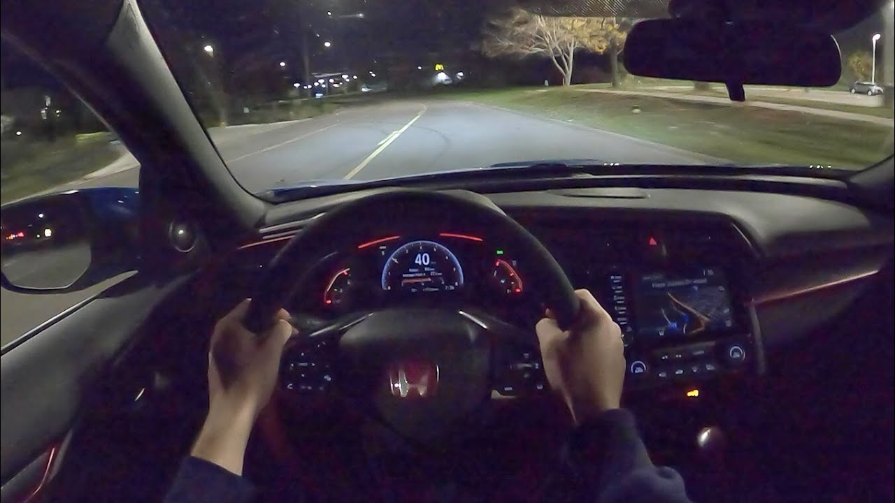 2020 Honda Civic Type R - POV Night Drive (Binaural Audio)