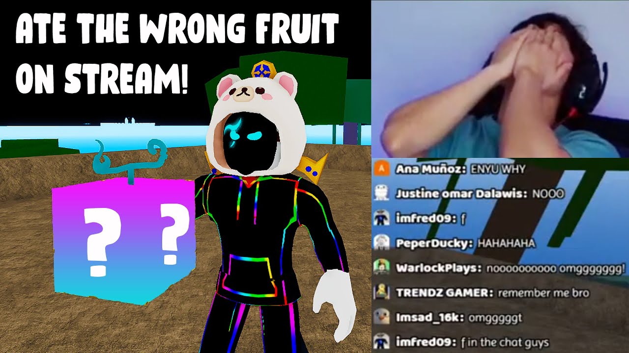 Случайно съел не тот фрукт во время трансляции! (Фрукты Блокса провалились)