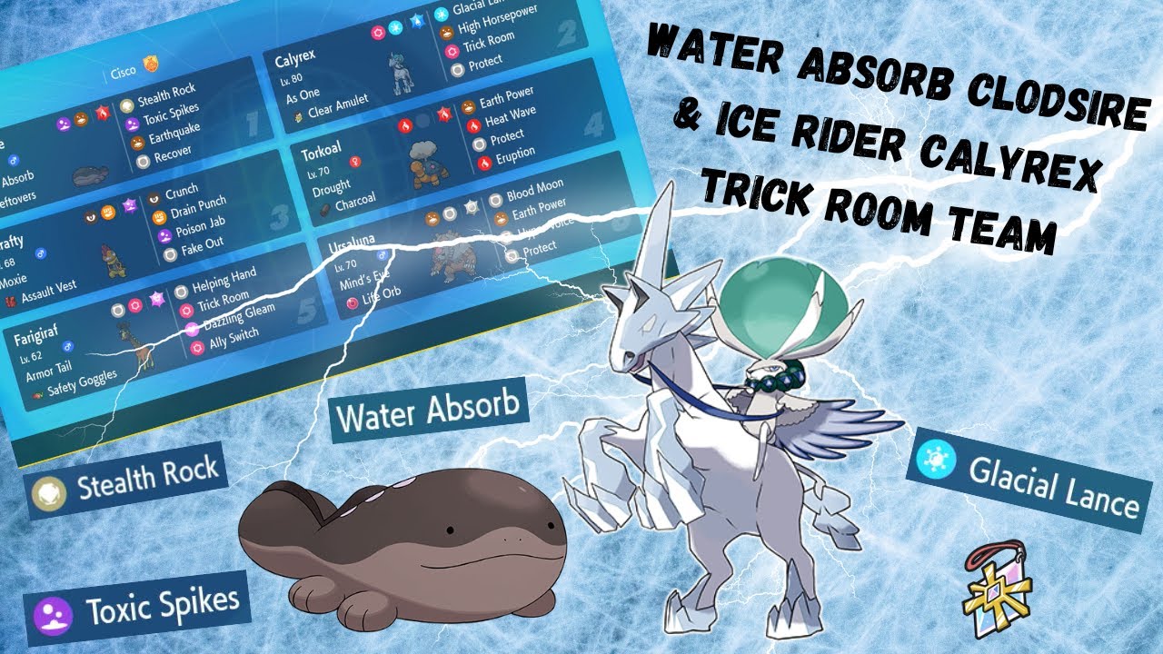 WATER ABSORB CLODSIRE JUST WALLS MIRAIDON & KYOGRES - Pokemon Scarlet & Violet VGC Regulation G