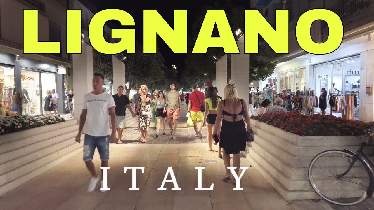 Lignano Sabbiadoro, Italy || #Urlaub 2023 - Evening Walking Tour 4K UHD