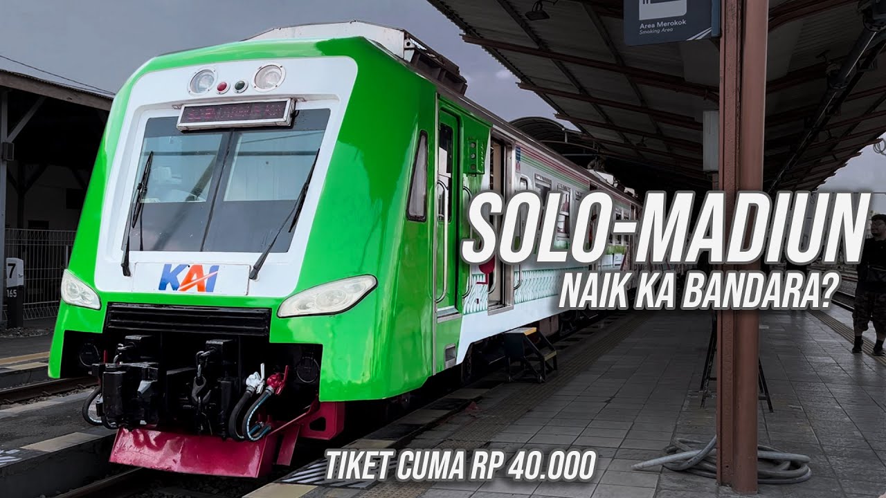 SOLO - MADIUN NAIK KERETA INI LEBIH HEMAT! 💸 Trip Naik KA Bandara Adi Soemarmo Solo - Madiun