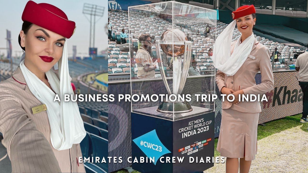 Emirates Cabin Crew Vlog | GRWM | Traveling To India | ICC Cricket | Emirates Brand Ambassador Event