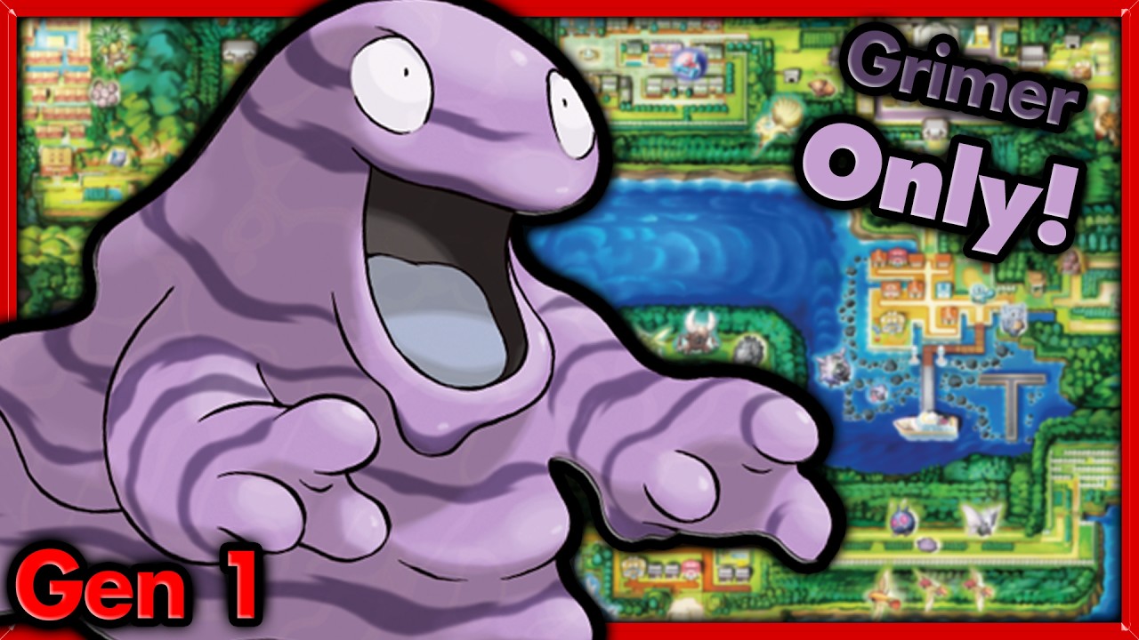 Can I Beat Pokemon Red with ONLY Grimer? 🔴 Pokemon Challenges