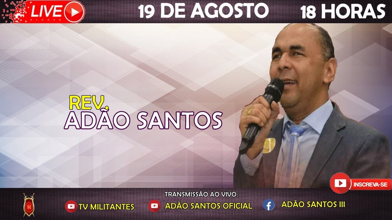 AO VIVO-Rev. Ad&atilde;o Santos- ora&ccedil;&atilde;o por todos