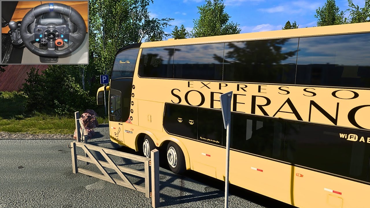 Bus Simulator: Master Extreme Narrow Nordic Roads Smoothly with  Logitech g29 steering wheel | #ets2