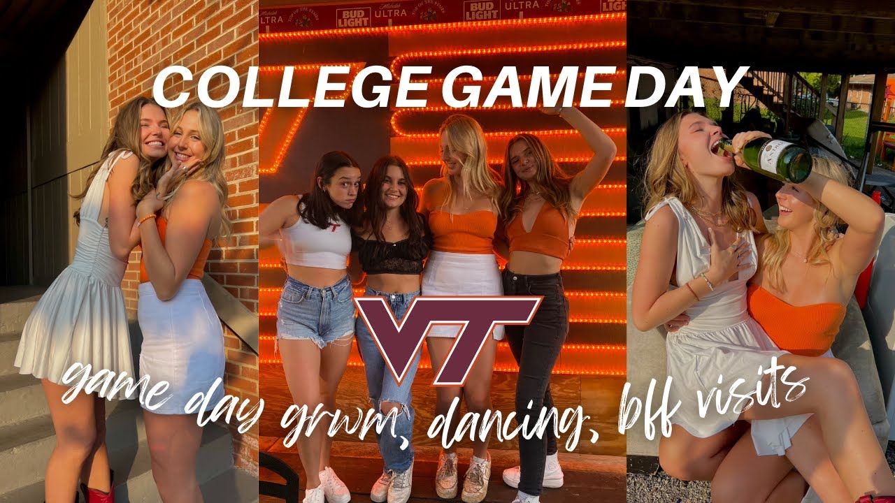 COLLEGE WEEKEND IN MY LIFE | Virginia Tech game day, grwm, lots of dancing, best friend visits