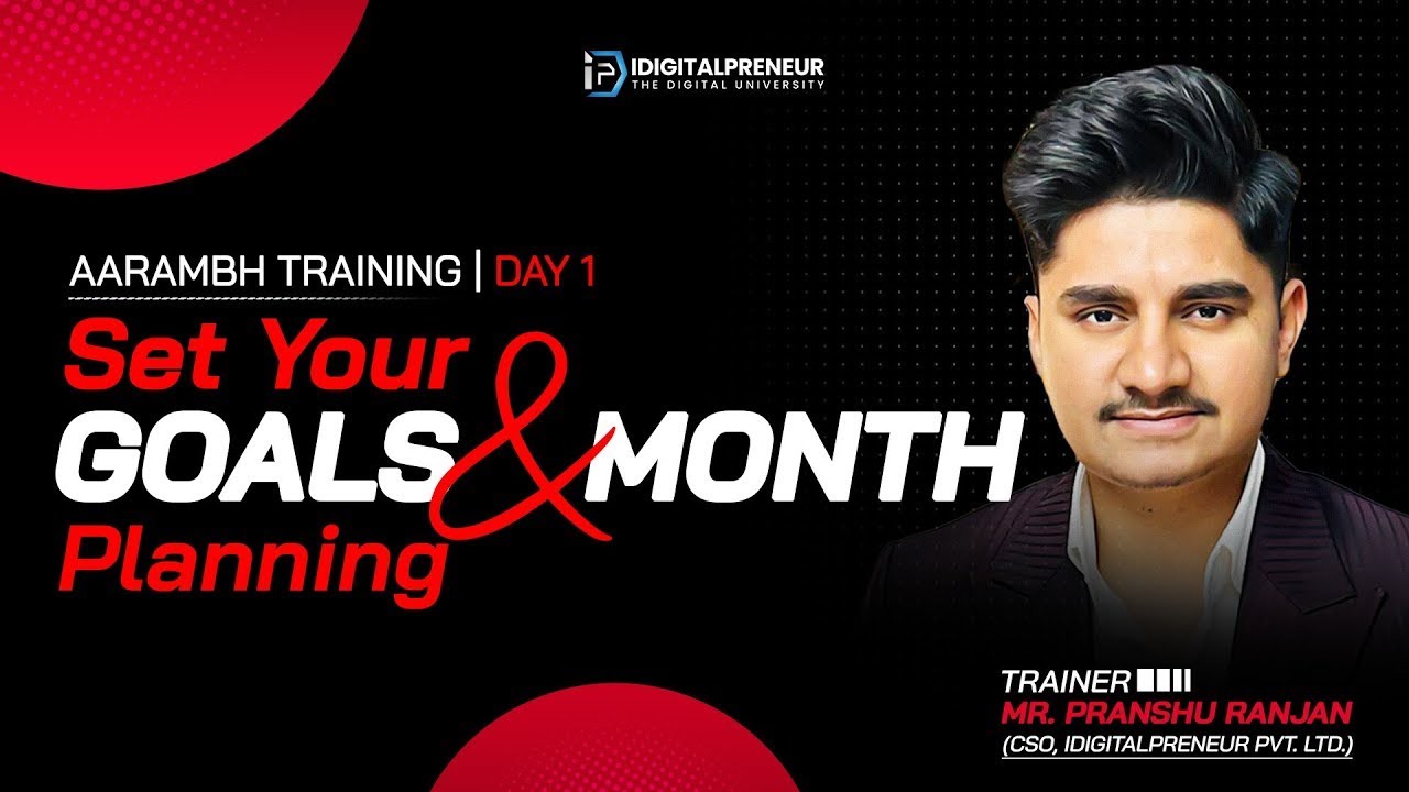 Set Your Goals & Month Planning | Mr. Pranshu Ranjan #shorts #idigitalpreneur #idigitalpreneurfans
