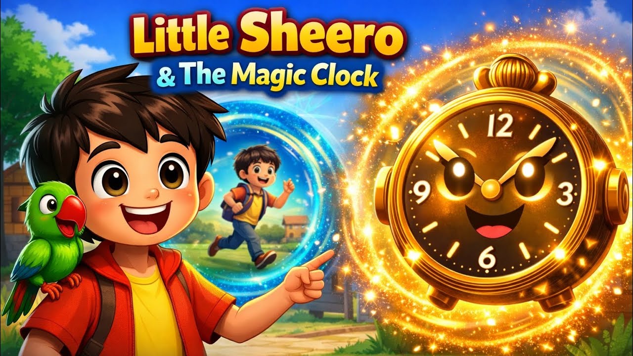 The Magic Clock ⏰ | Little Sheero Cartoon Story  Kids Learning Video #cartoon #storytime #viralvideo