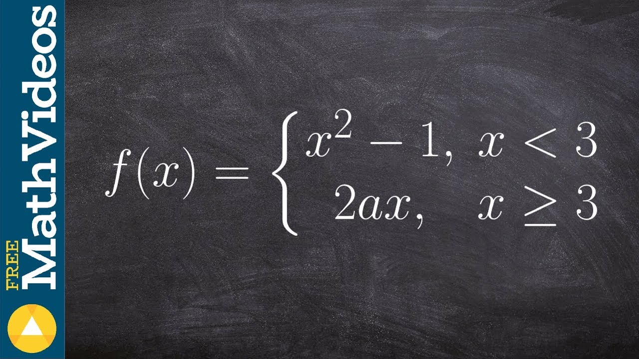 Learn to determine the value that makes the piecewise function continuous