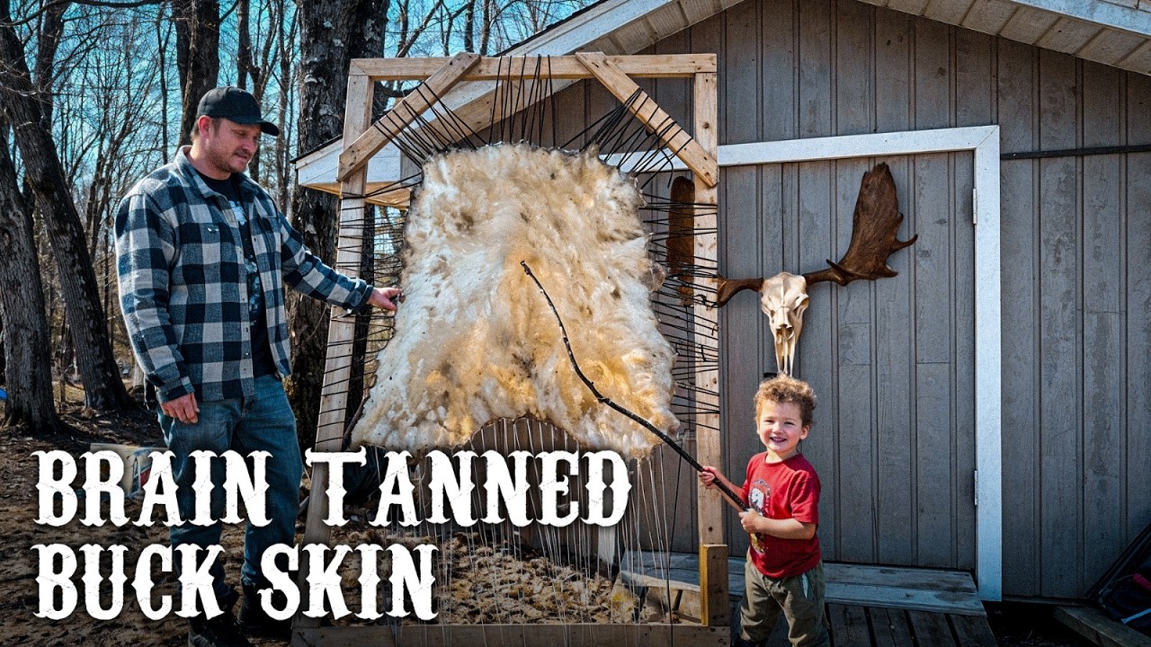 I Turned this Deer Hide into Leather! How-To Brain Tan Buck Skin - Start to Finish