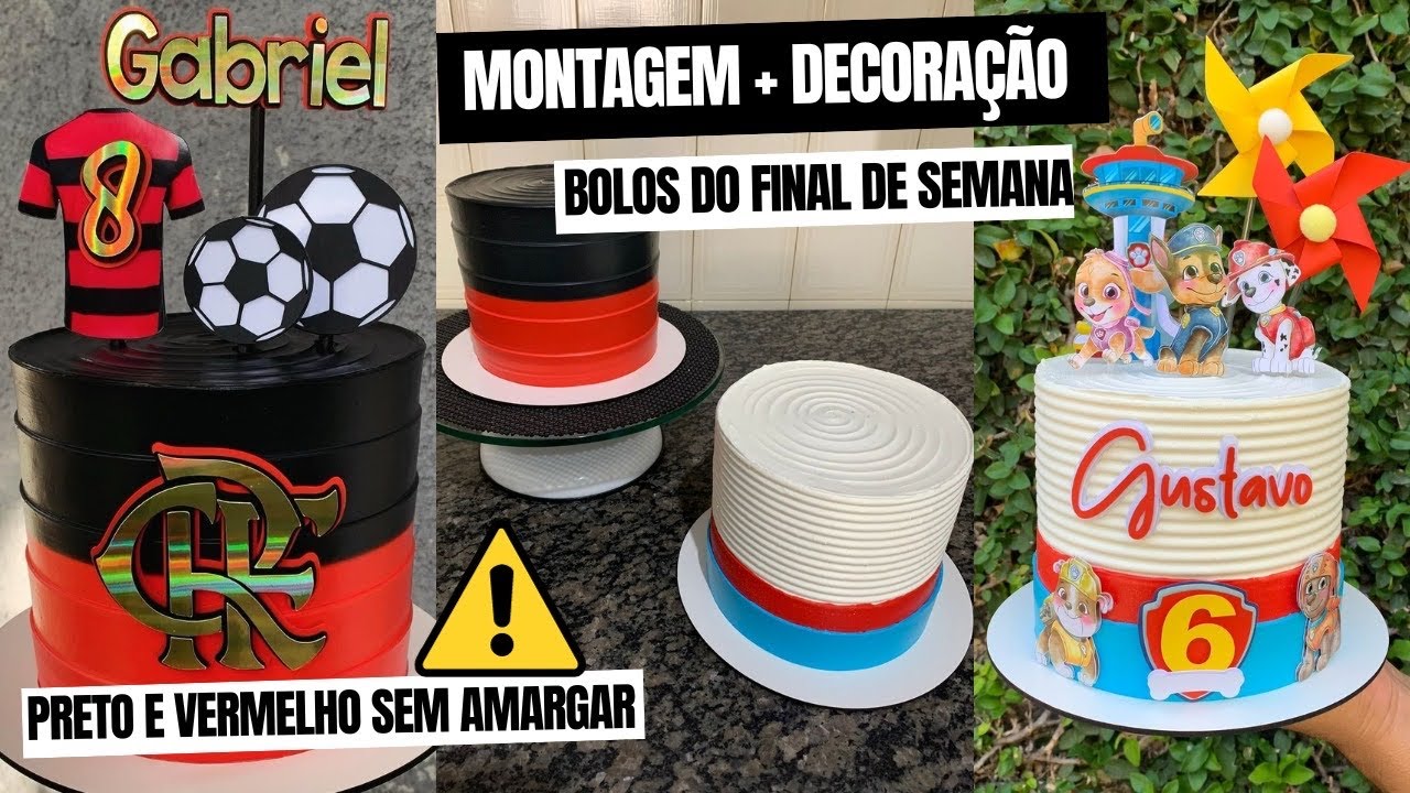 🚨CHANTININHO PRETO E VERMELHO SEM AMARGAR | MONTAGEM + DECORAÇÃO | BOLOS E KIT FESTA 🥳