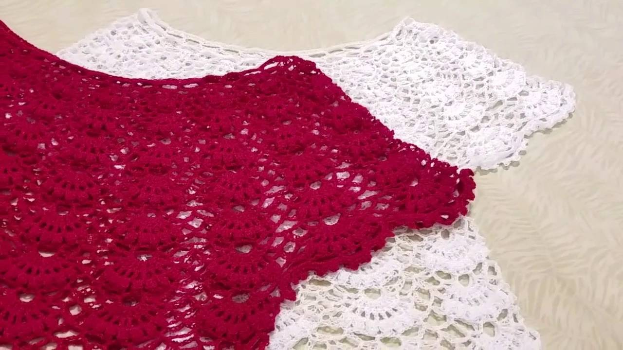 Blusa de abanicos #LasMaravillasdelCrochet