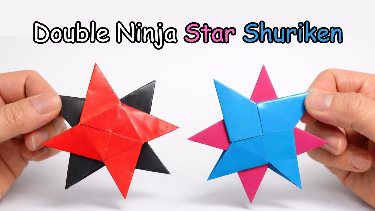 Easy Origami Double Ninja Stars Shuriken