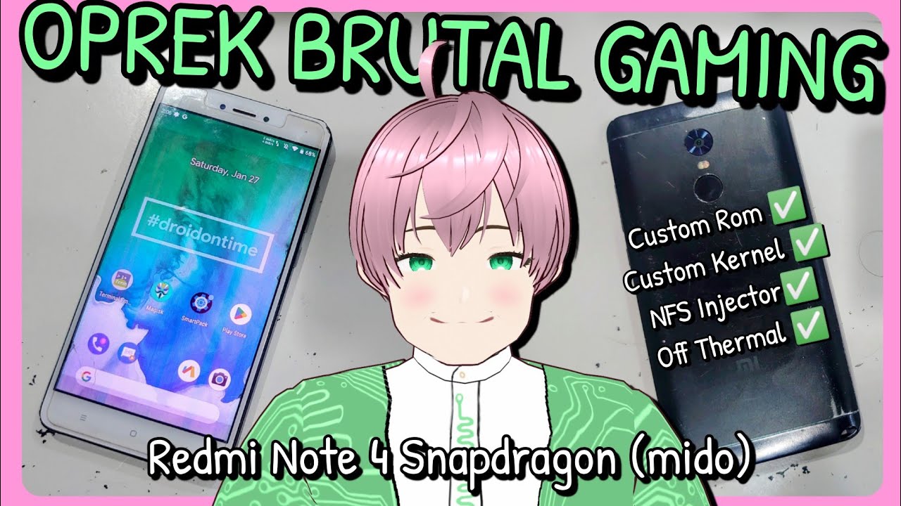 Mencoba Oprek Custom Rom Xiaomi Redmi Note 4 Snapdragon (mido) - dotOS Android 9 [vTuber Indonesia]