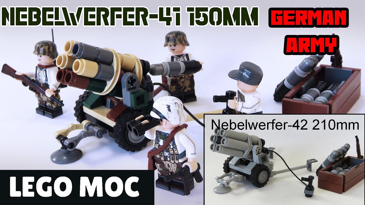MOC ** LEGO Nebelwerfer-41 150mm and Nebelwerfer-42 210mm - German Army WW2 Rocket Launcher