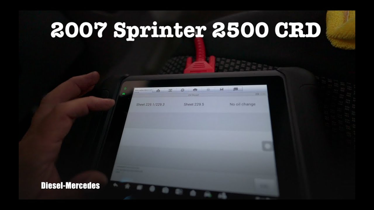 Как сбросить индикатор уровня масла на Sprinter 2500 CRD 2007 года
