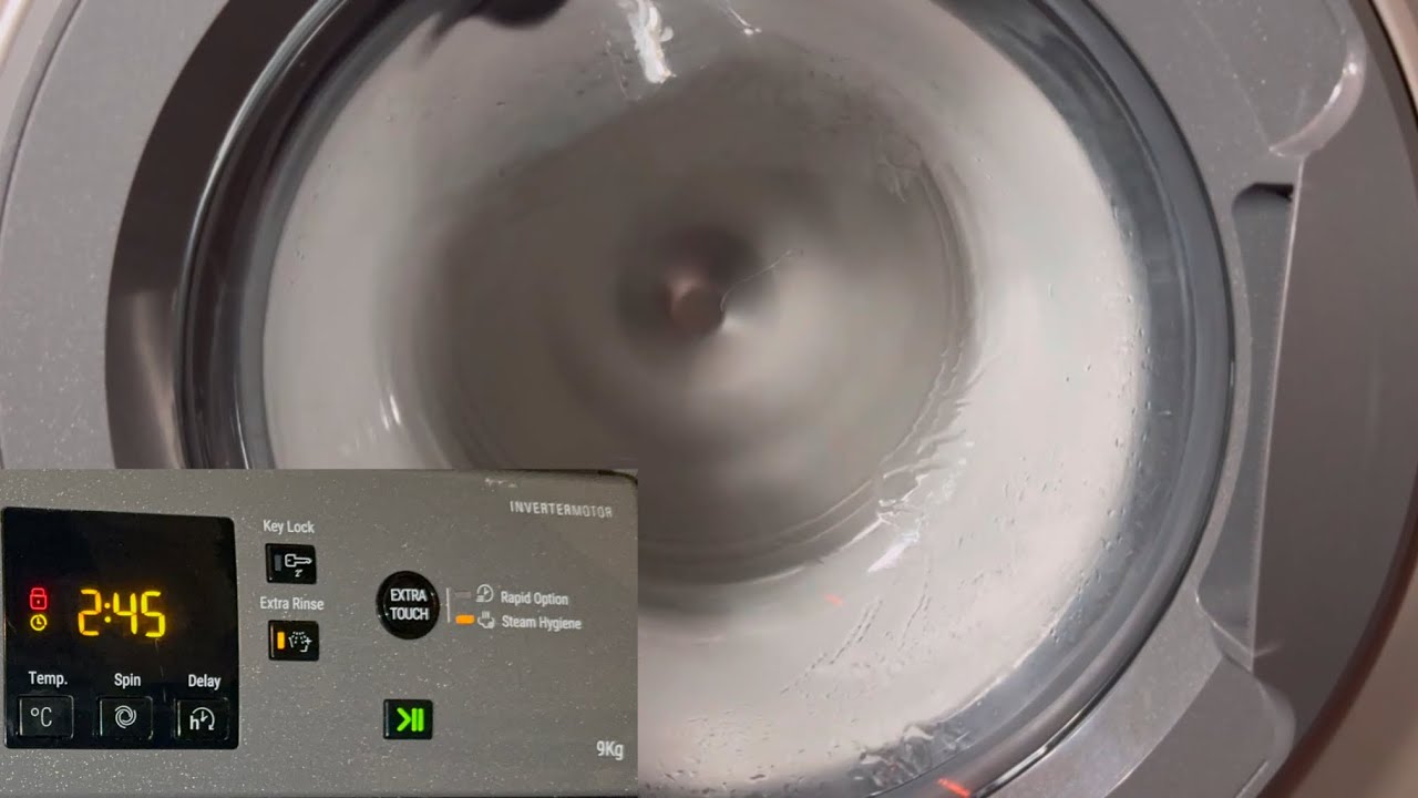 Hotpoint NSWM945CGGUKN | Whites 70c - Steam hygiene + extra rinse | Full cycle edited