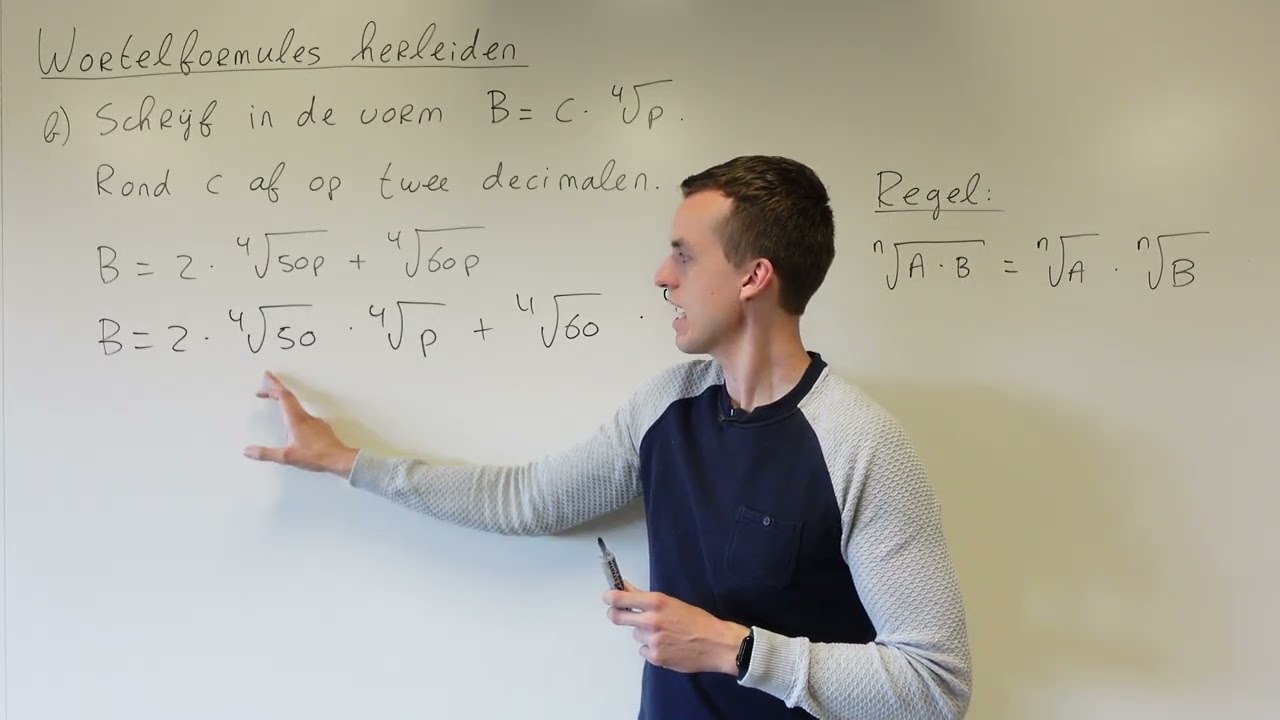 Wortelformules herleiden (HAVO wiskunde B & VWO wiskunde A/C)