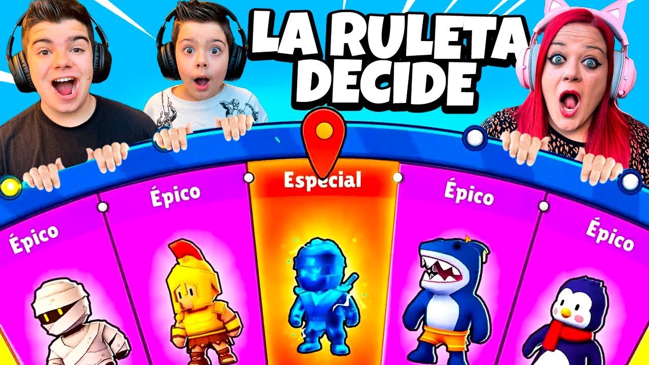 LA RULETA DECIDE NUESTRA SKIN!!! || LA FAMILINK EN STUMBLE GUYS