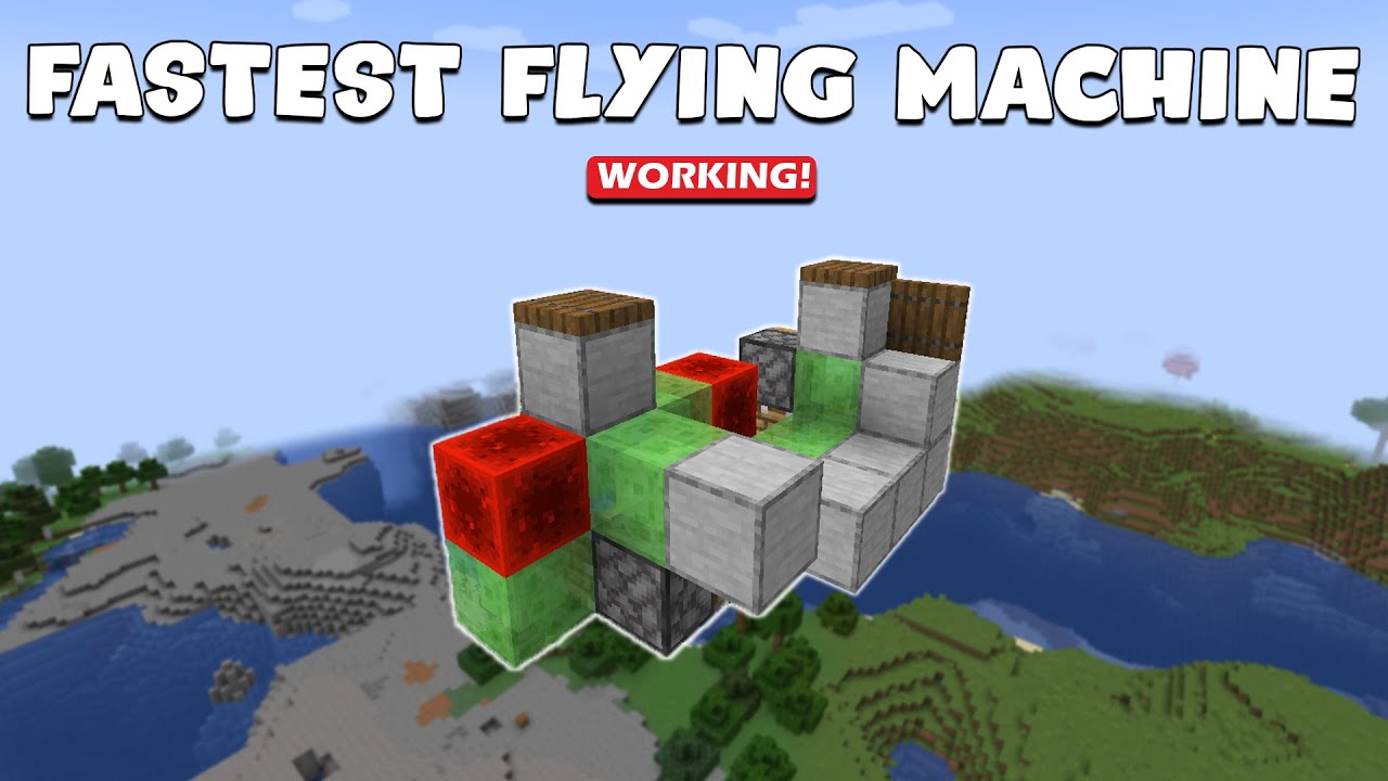 FASTEST Flying Machine Minecraft (Bedrock/Java/PE)