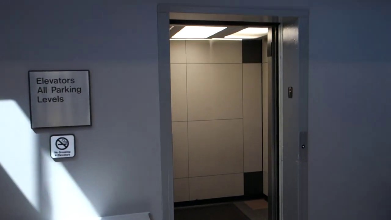 ORIGINAL 1979 Otis Lexan Hydraulic Parking Elevators at First Tennessee Plaza, Knoxville, TN
