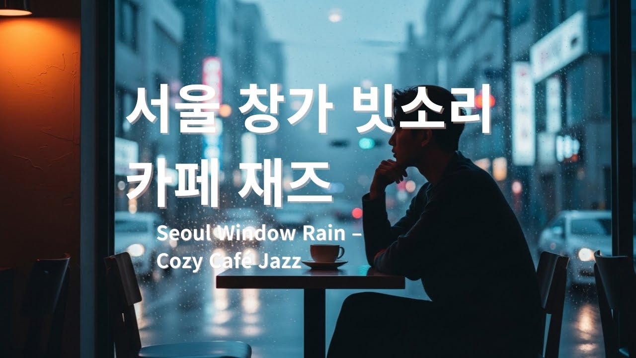 ☔Seoul Window Rain Café Jazz | 서울 창가 비 감성 재즈 1시간 – Seoul Rainy Day Cozy Jazz Playlist