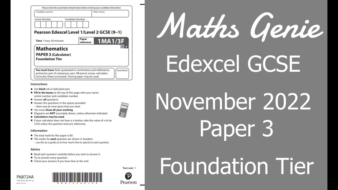 Обзор экзамена Edexcel Foundation Paper 3 ноября 2022 г.