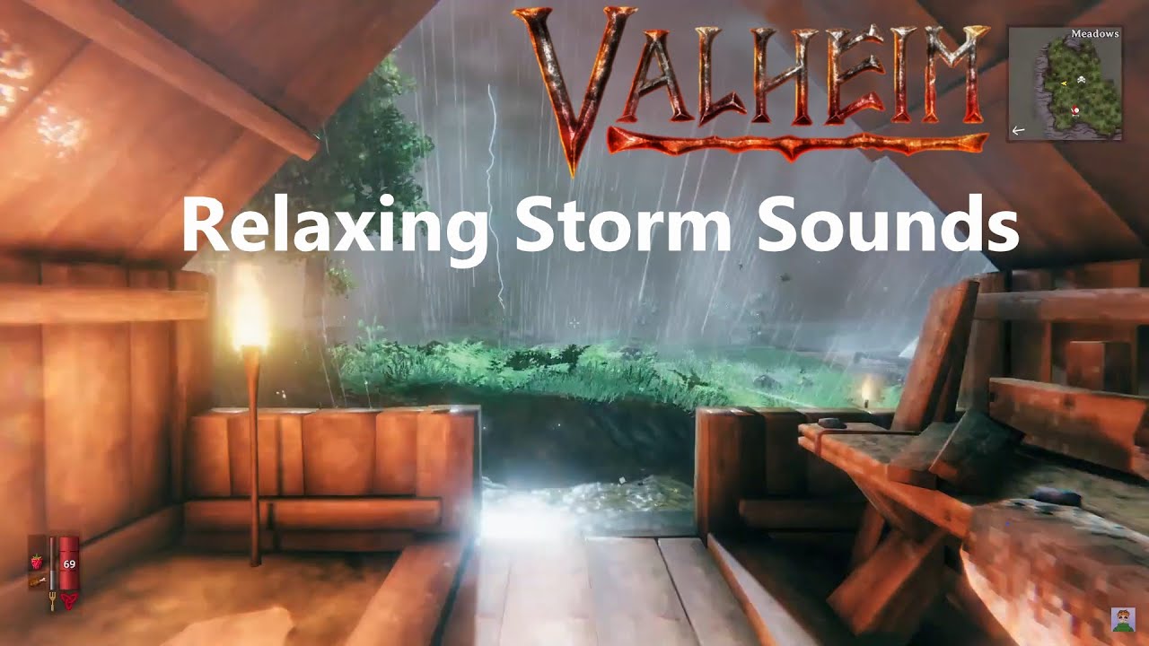 Stormy Weather - Valheim Ambient Sounds - 1 hour