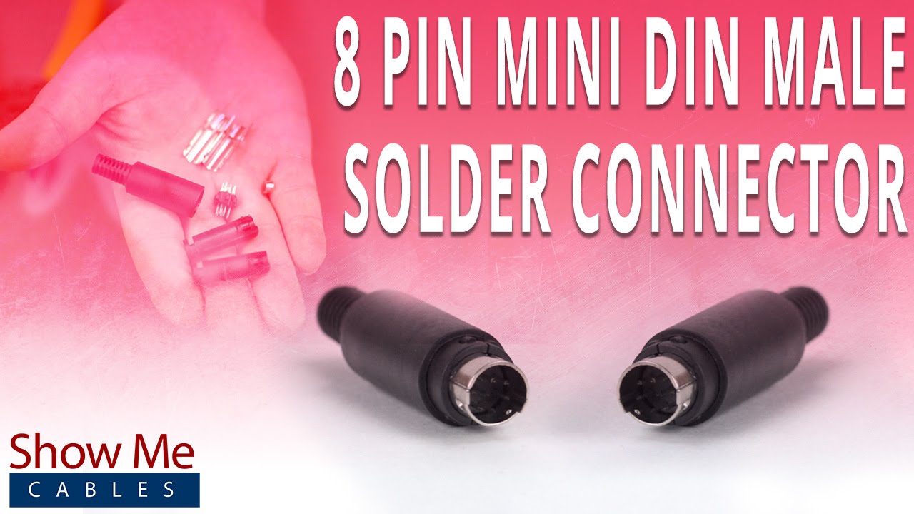 Как установить 8-контактный разъем Mini DIN под пайку