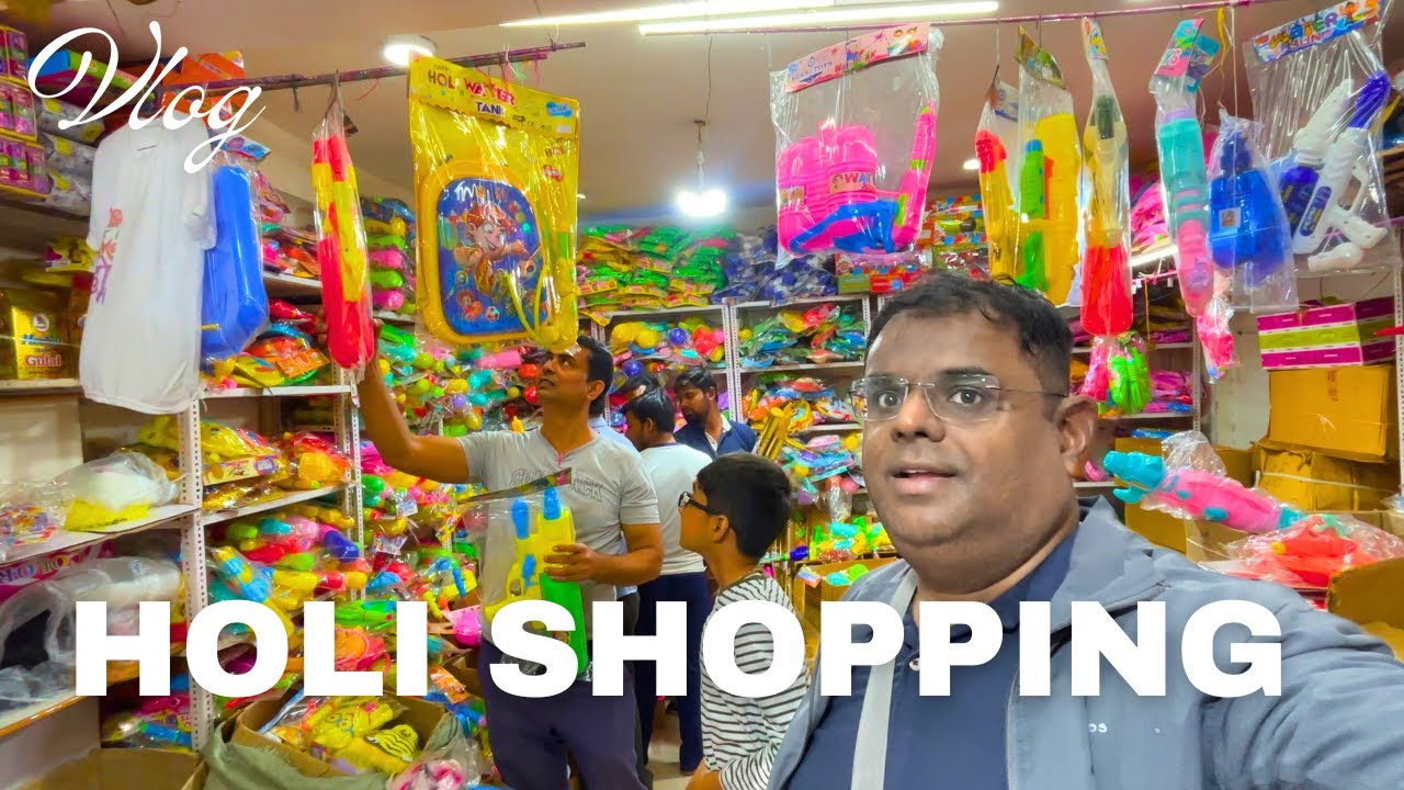 Holi Shopping 🎨🌈 | Ahiyaganj Market Tour | Father-Son Vlog