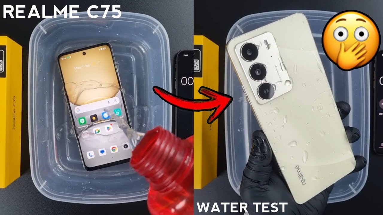 Realme C75 iP69 Water Test💧💦 | Let's See if Realme 14X is Waterproof or Not??