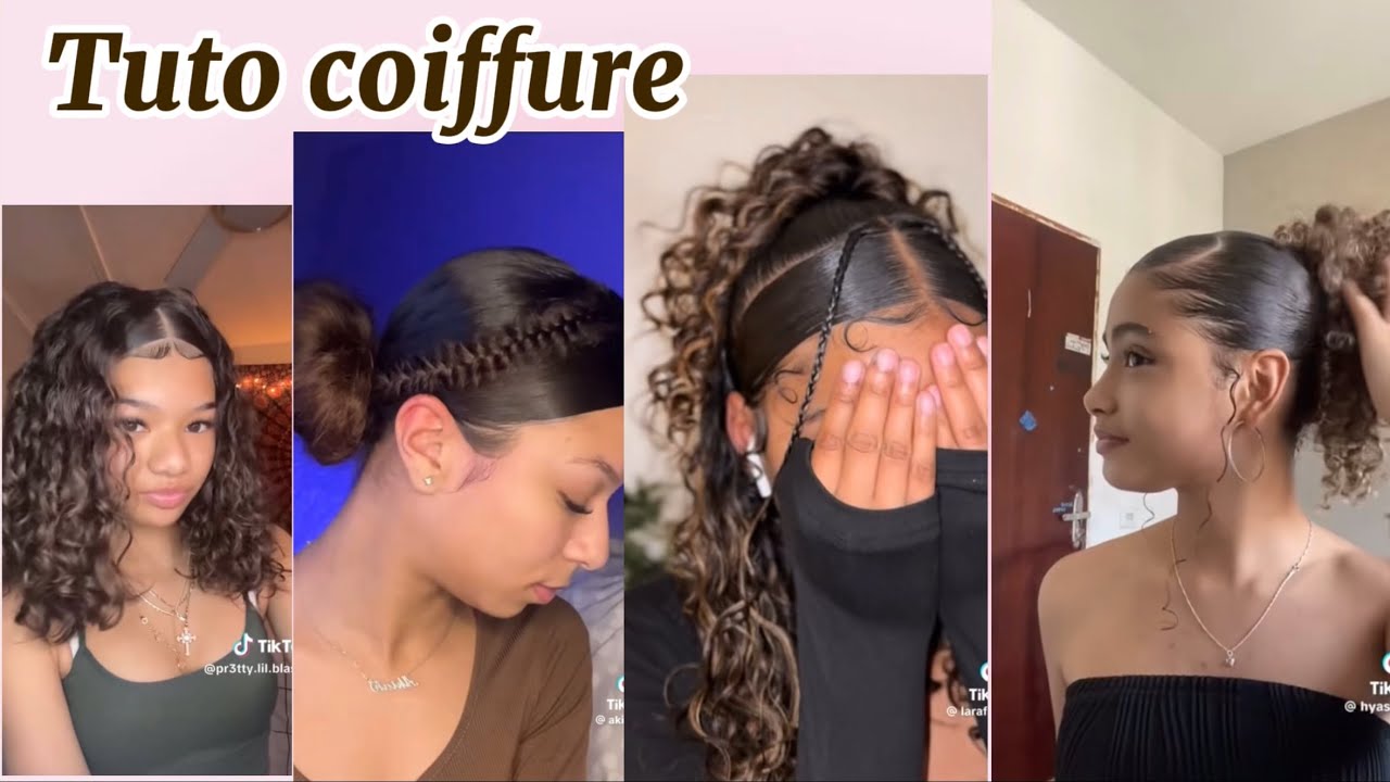 Tuto coiffure pour la rentrée compilation 😍(spécial cheveux bouclés)