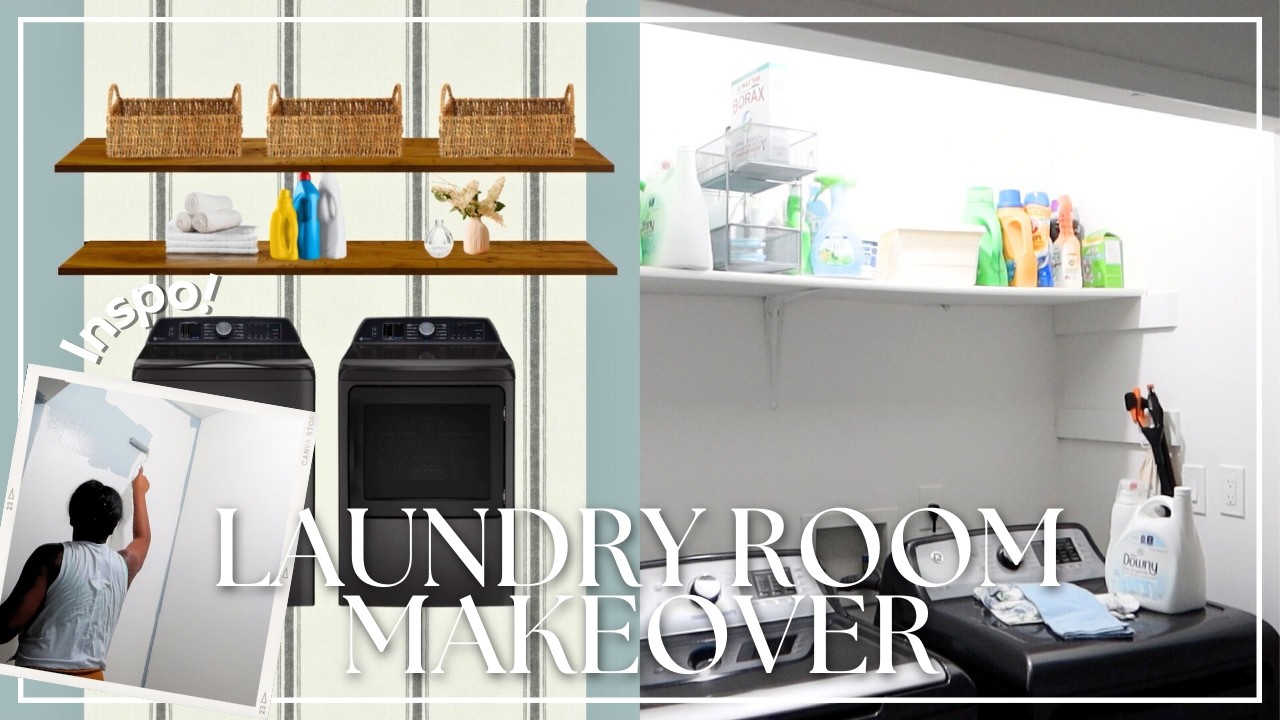 AFFORDABLE & EASY WEEKEND LAUNDRY ROOM MAKEOVER | House to Home