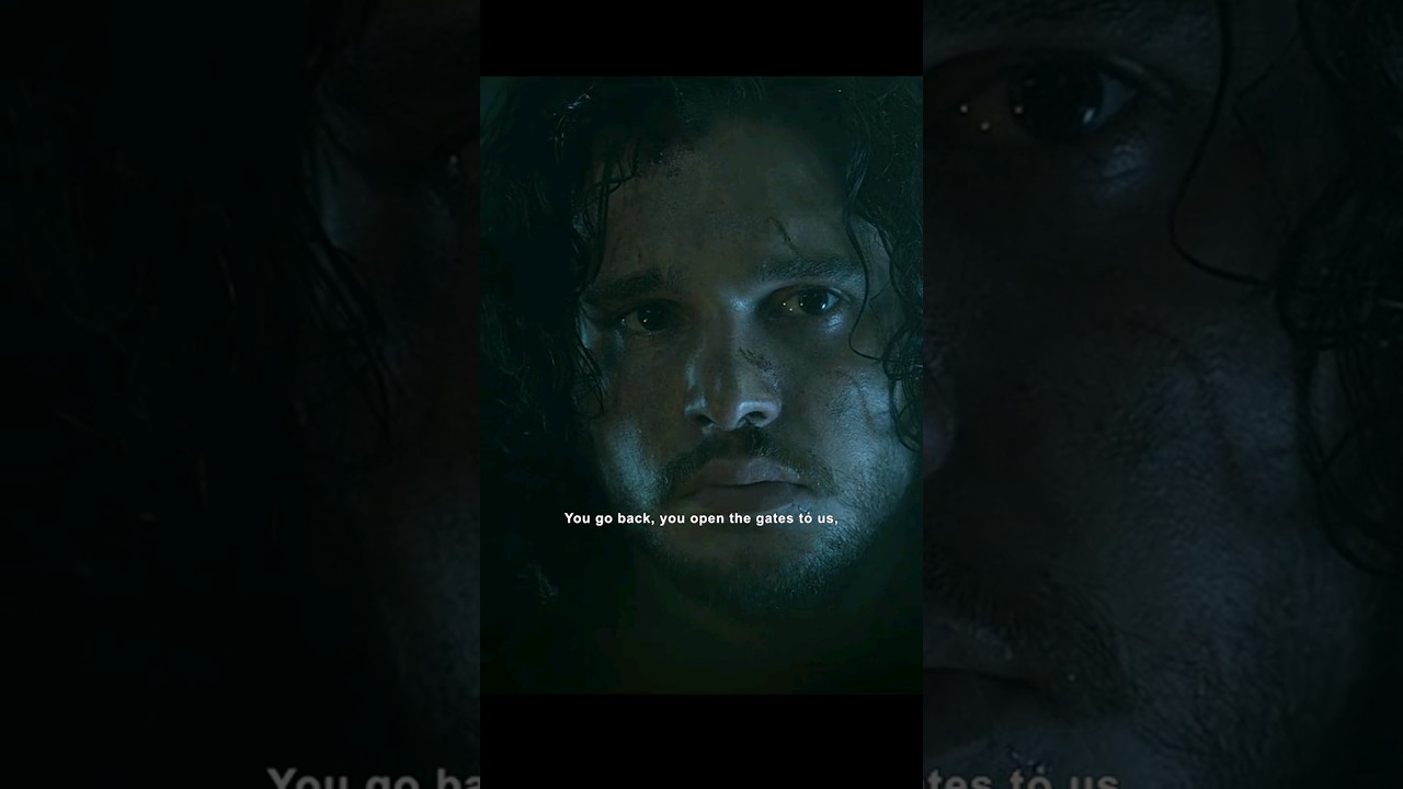 Mance tells Snow to go back and open the gate. #gameofthrones #jonsnow #mancerayder #thewall #movie